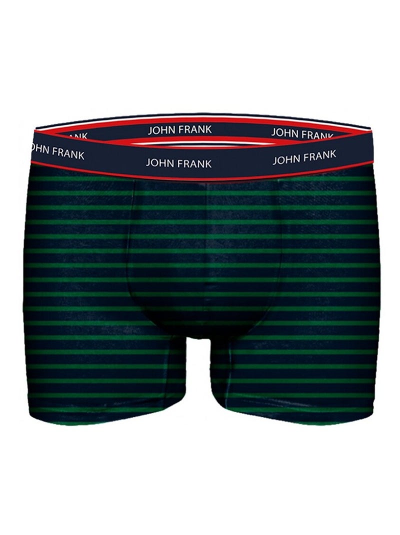 Cueca Boxer Homem JOHN FRANK - Pack de 3 Azul Verde Azul - Kiabi