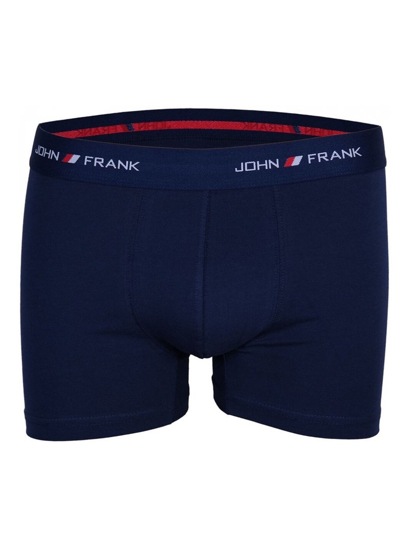 Cueca Boxer Homem JOHN FRANK - Pack de 3 Azul Vermelho Azul - Kiabi
