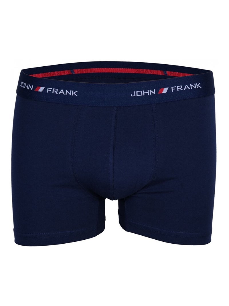 Cueca Boxer Homem JOHN FRANK - Pack de 3 Branco Azul marinho Branco - Kiabi