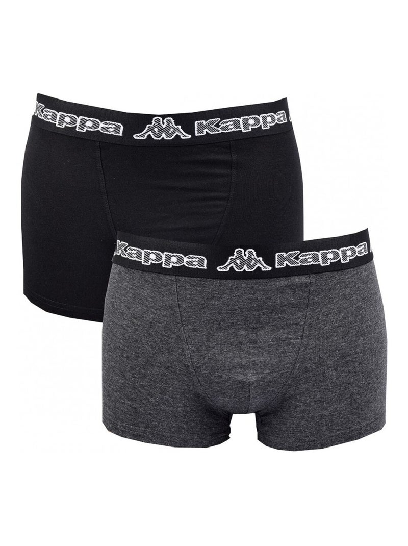 Cueca boxer homem KAPPA - Pack de 2 Cinza antracite - Kiabi