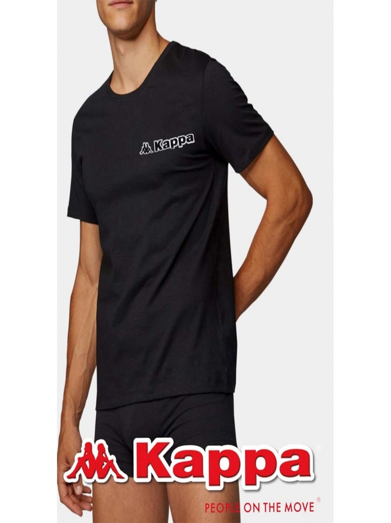 Cueca boxer homem KAPPA - Pack de 4 Branco Preto - Kiabi