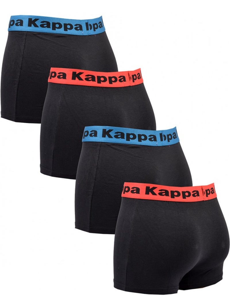Cueca boxer homem KAPPA - Pack de 4 Multicolorido - Kiabi