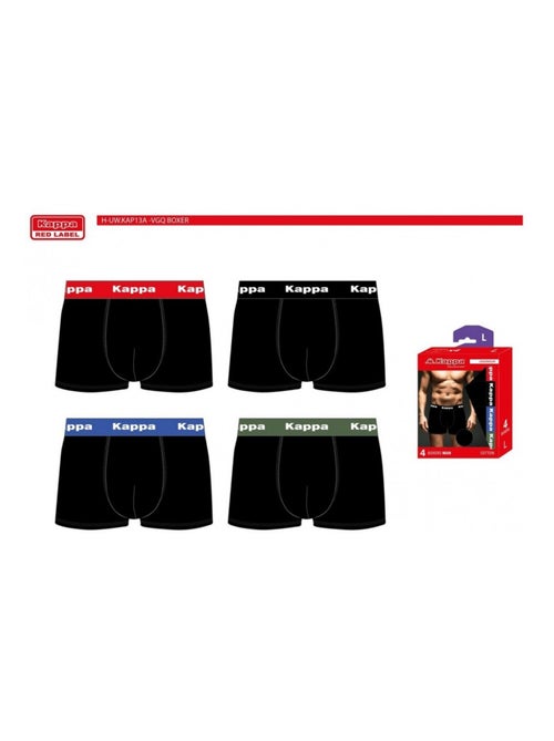 Cueca boxer homem KAPPA - Pack de 4 - Kiabi Cueca boxer homem KAPPA - Pack de 4 - Kiabi