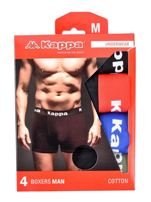 Cueca boxer homem KAPPA - Pack de 4 - Kiabi Cueca boxer homem KAPPA - Pack de 4 - Kiabi