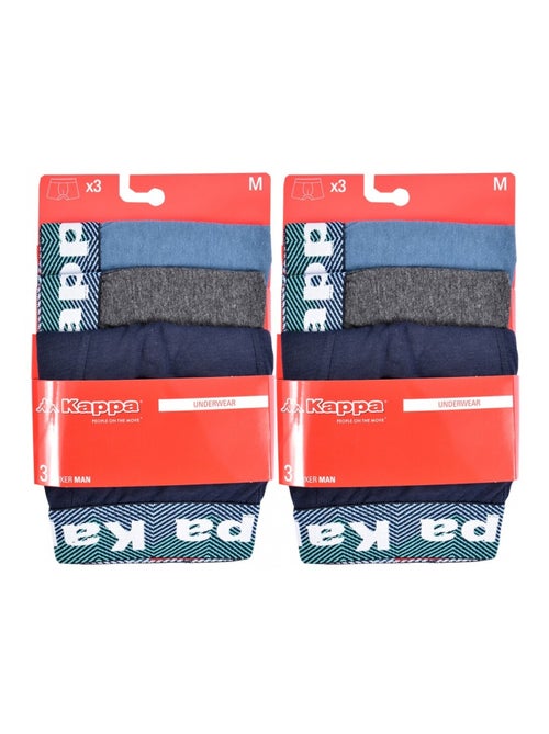Cueca boxer homem KAPPA - Pack de 6 - Kiabi Cueca boxer homem KAPPA - Pack de 6 - Kiabi