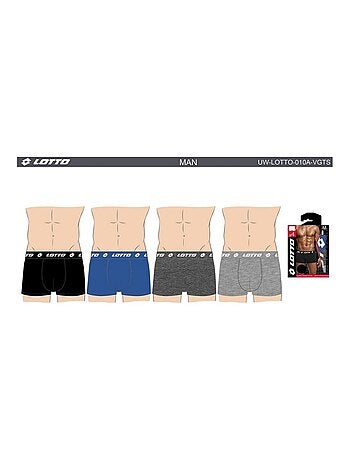 Cueca boxer homem LOTTO - Pack de 4