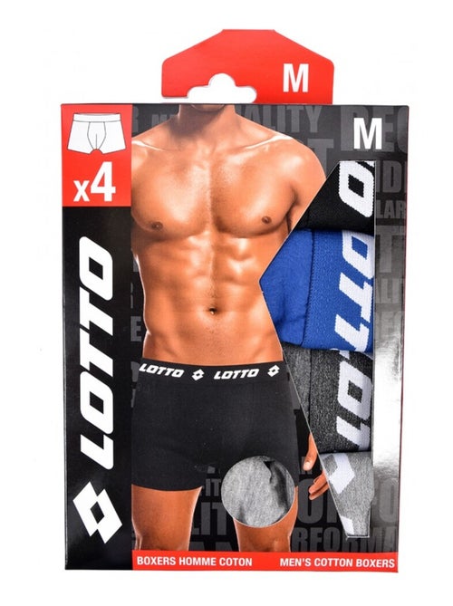 Cueca boxer homem LOTTO - Pack de 4 - Kiabi