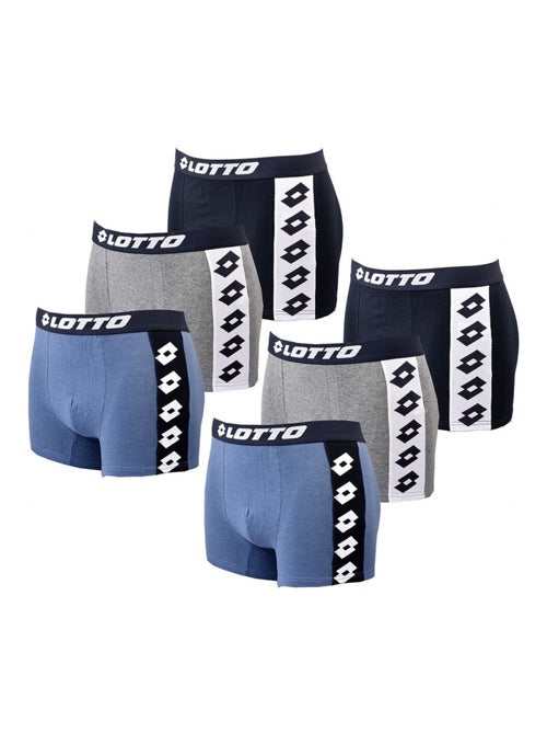 Cueca boxer homem LOTTO - Pack de 6 - Kiabi Cueca boxer homem LOTTO - Pack de 6 - Kiabi