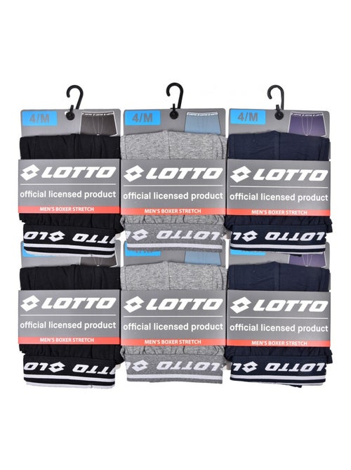 Cueca boxer homem LOTTO - Pack de 6 - Kiabi