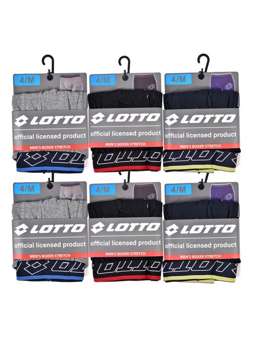 Cueca boxer homem LOTTO - Pack de 6 - Kiabi Cueca boxer homem LOTTO - Pack de 6 - Kiabi