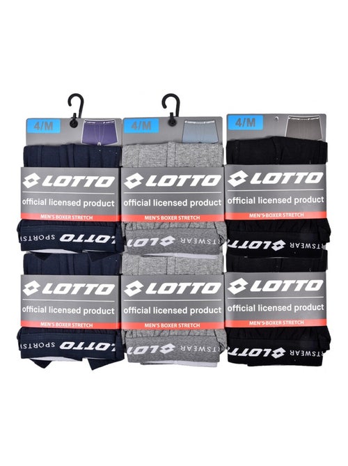 Cueca boxer homem LOTTO - Pack de 6 - Kiabi