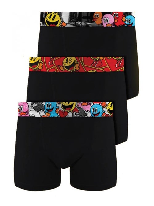 Cueca Boxer Homem PACMAN - Pack de 3 - Kiabi Cueca Boxer Homem PACMAN - Pack de 3 - Kiabi