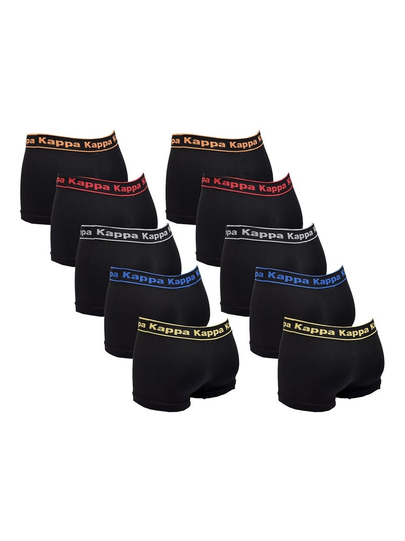 Cueca Boxer KAPPA Sem Costura Pack 10 SEAMLESS0408 Preto Multicolorido - Kiabi