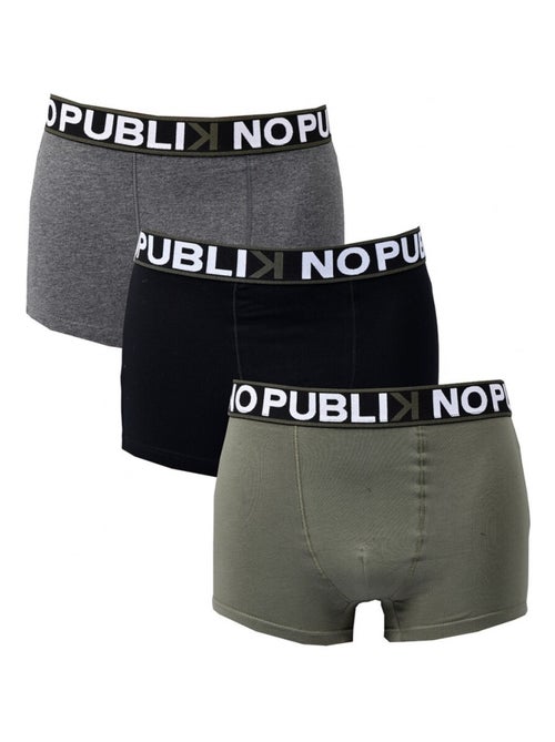 Cueca Boxer No Publik Algodão - Pack de 3 - Kiabi