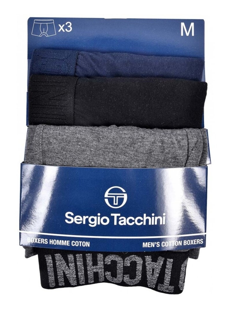 Cueca Boxer SERGIO TACCHINI - Pack de 3 Multicolorido - Kiabi