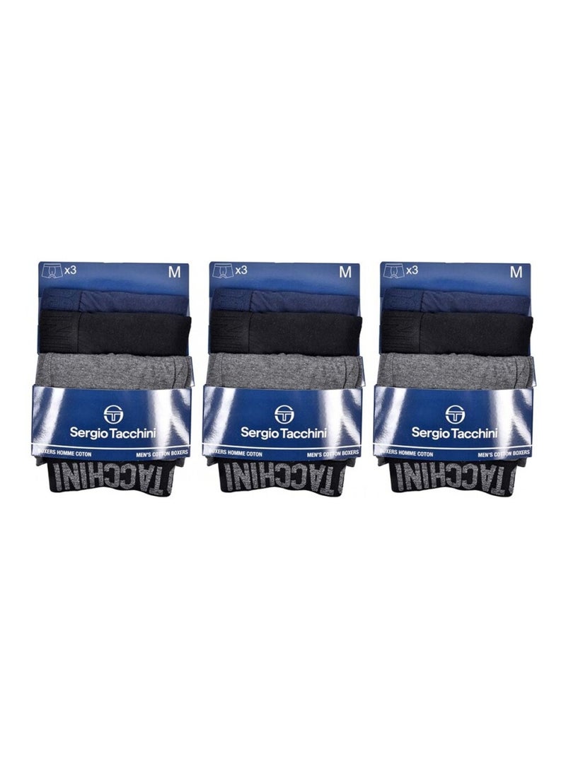 Cueca Boxer SERGIO TACCHINI - Pack de 9 Multicolorido - Kiabi