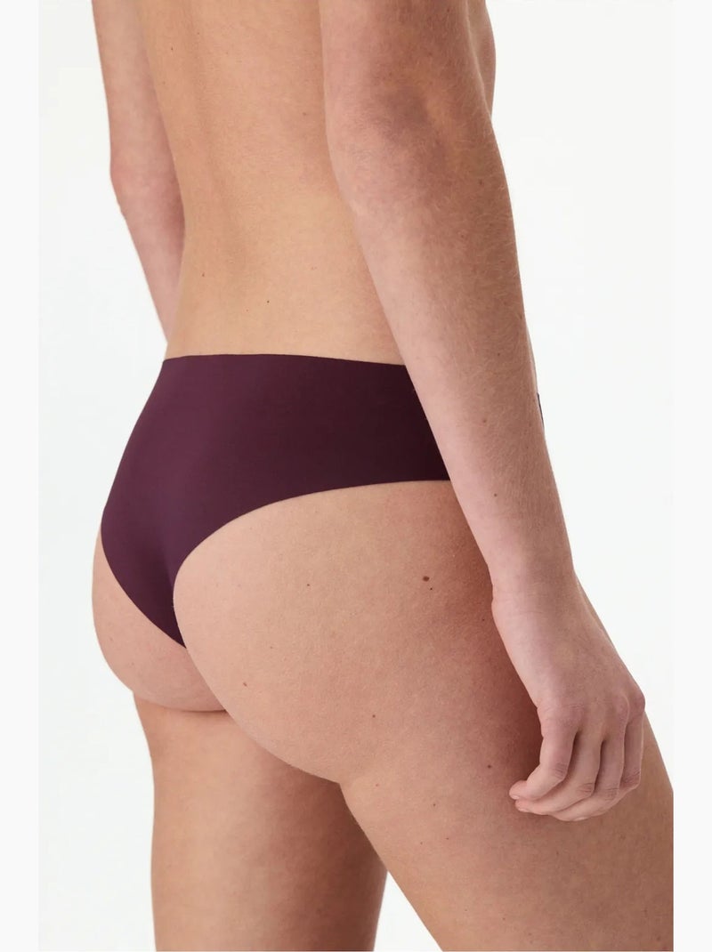 Cueca brasileira corte a laser penti Vermelho bordô - Kiabi