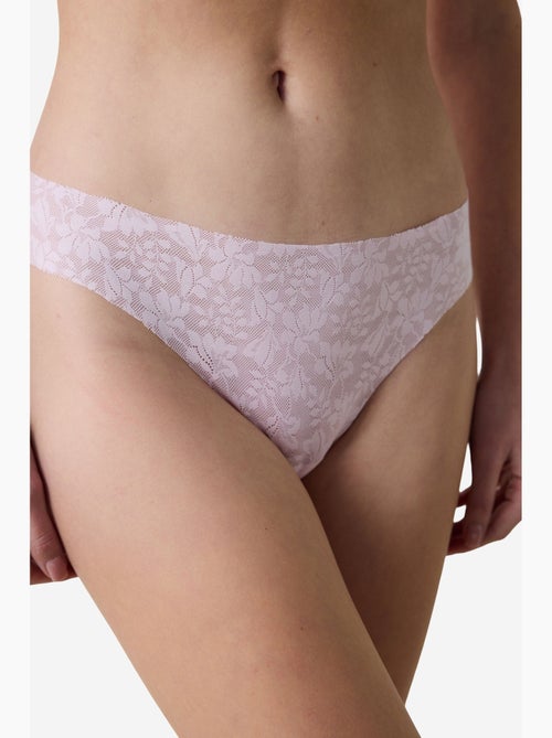 Cueca brasileira em renda com corte a laser invisível penti - Kiabi