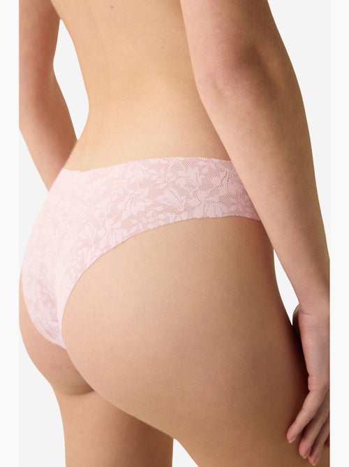 Cueca brasileira em renda com corte a laser invisível penti - Kiabi
