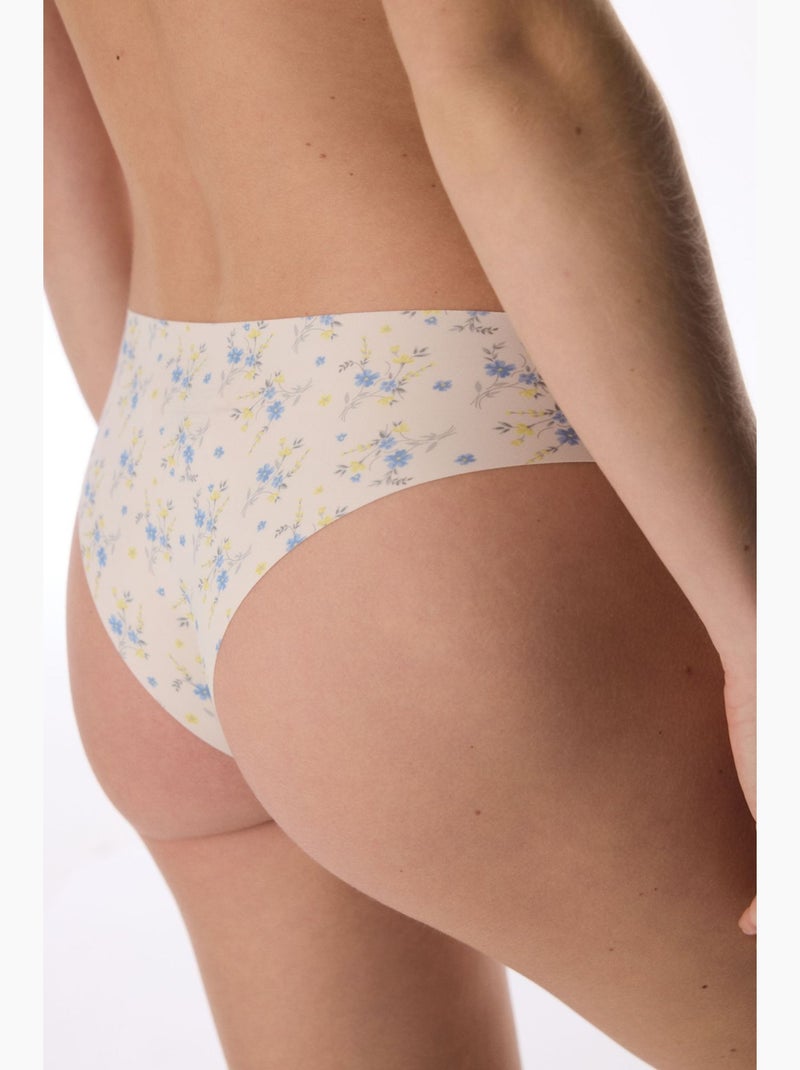 Cueca brasileira estampada com corte a laser penti Branco - Kiabi