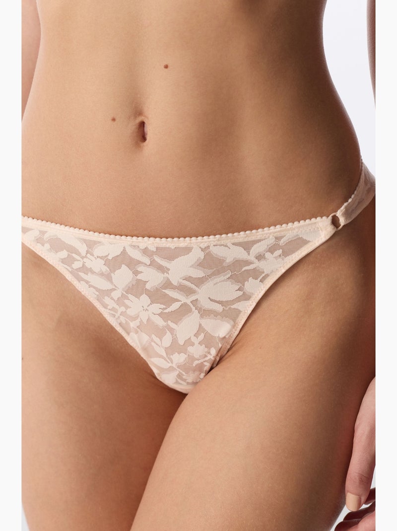 Cueca brasileira florida penti Branco sujo - Kiabi