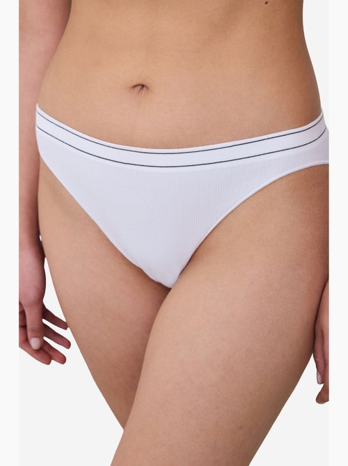 Cueca brasileira sem costuras branco sujo penti - Kiabi