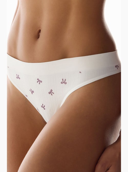 Cueca brasileira sem costuras com padrão vazado penti - Kiabi