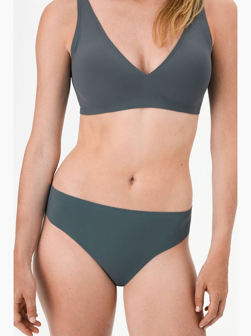 Cueca brasileira sem marcas penti Cinza-preto - Kiabi