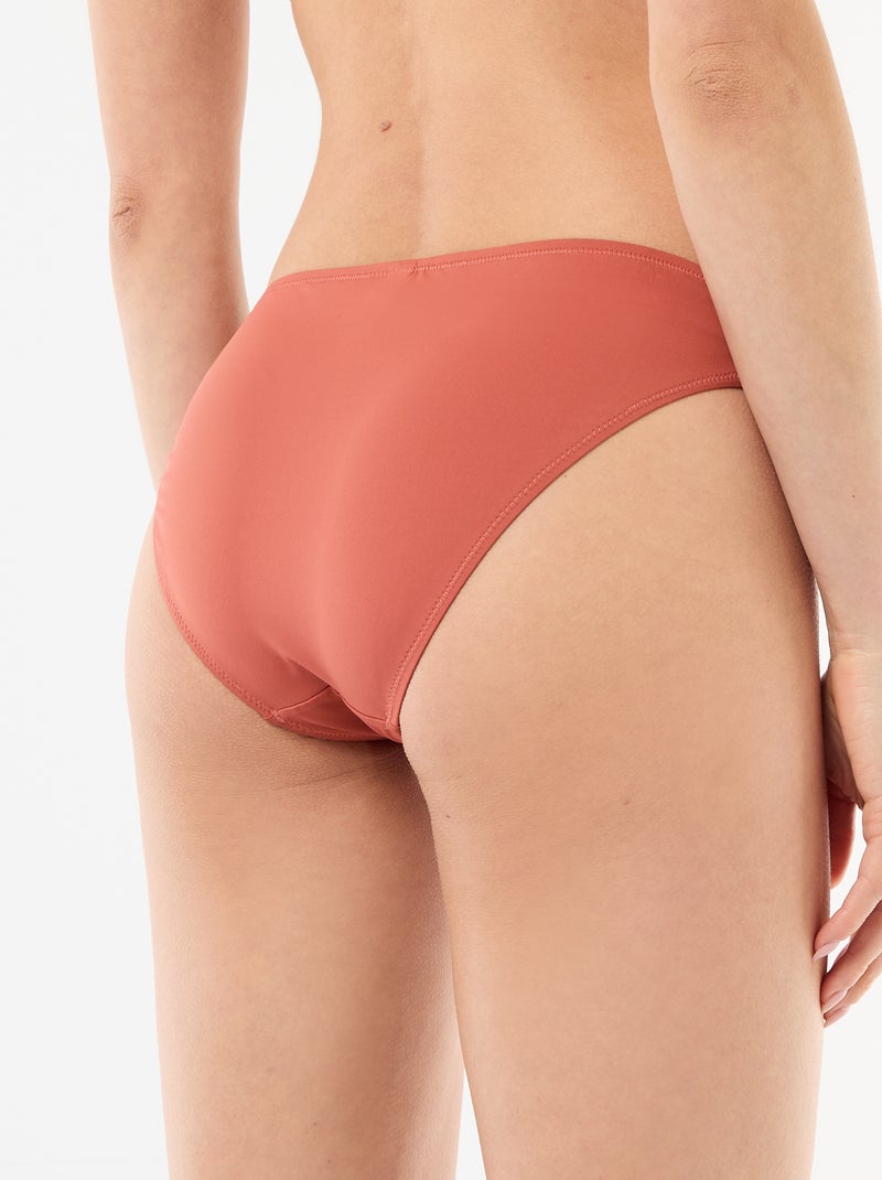 Cueca de banho com detalhes em macramé Laranja - Kiabi