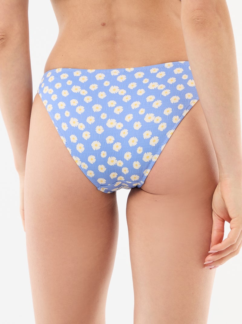 Cueca de banho com estampado de margaridas Azul - Kiabi