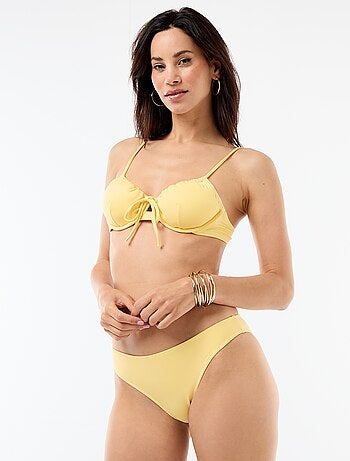 Cueca de banho com estampado vichy