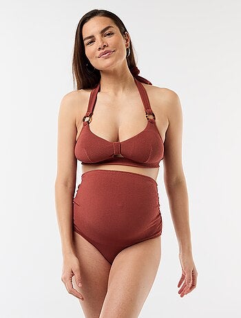 Cueca de banho de maternidade cintura subida