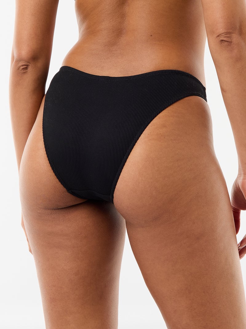 Cueca de banho em malha texturizada Preto - Kiabi