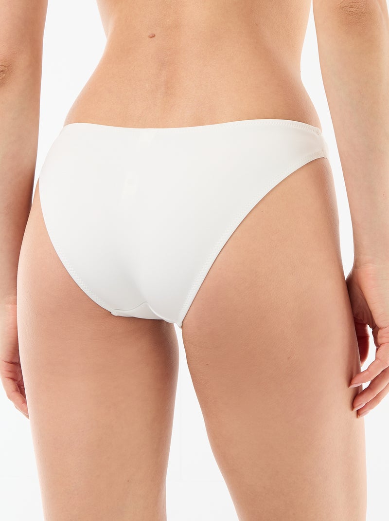 Cueca de banho em microfibra suave Branco - Kiabi