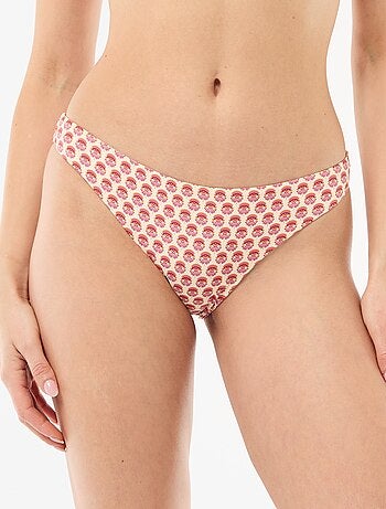 Cueca de banho estampada reversível