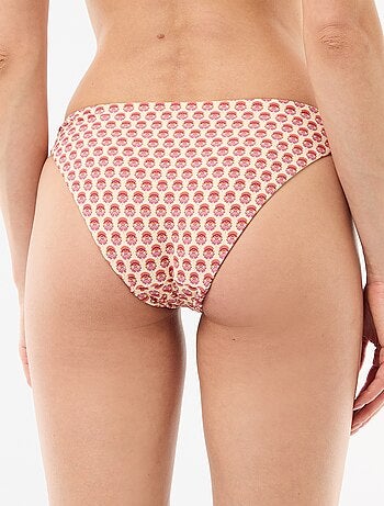 Cueca de banho estampada reversível