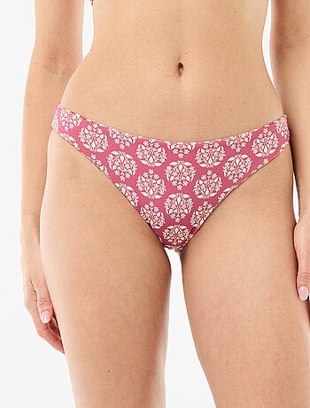Cueca de banho estampada reversível