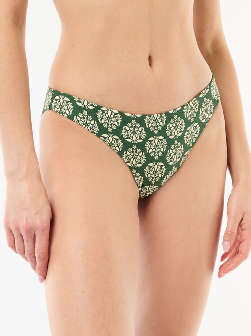 Cueca de banho estampada reversível - Kiabi