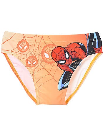 Cueca de banho spider-man laranja menino | licença oficial