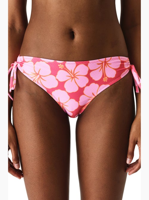 Cueca de biquíni annetta ring floral texturizada de cintura média penti - Kiabi Cueca de biquíni annetta ring floral texturizada de cintura média penti - Kiabi