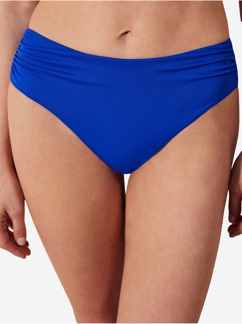 Cueca de biquíni básica de cintura alta com franzido coleção cornetto penti - Kiabi