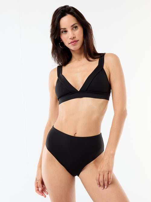 Cueca de biquíni cintura subida em neoprene - Kiabi