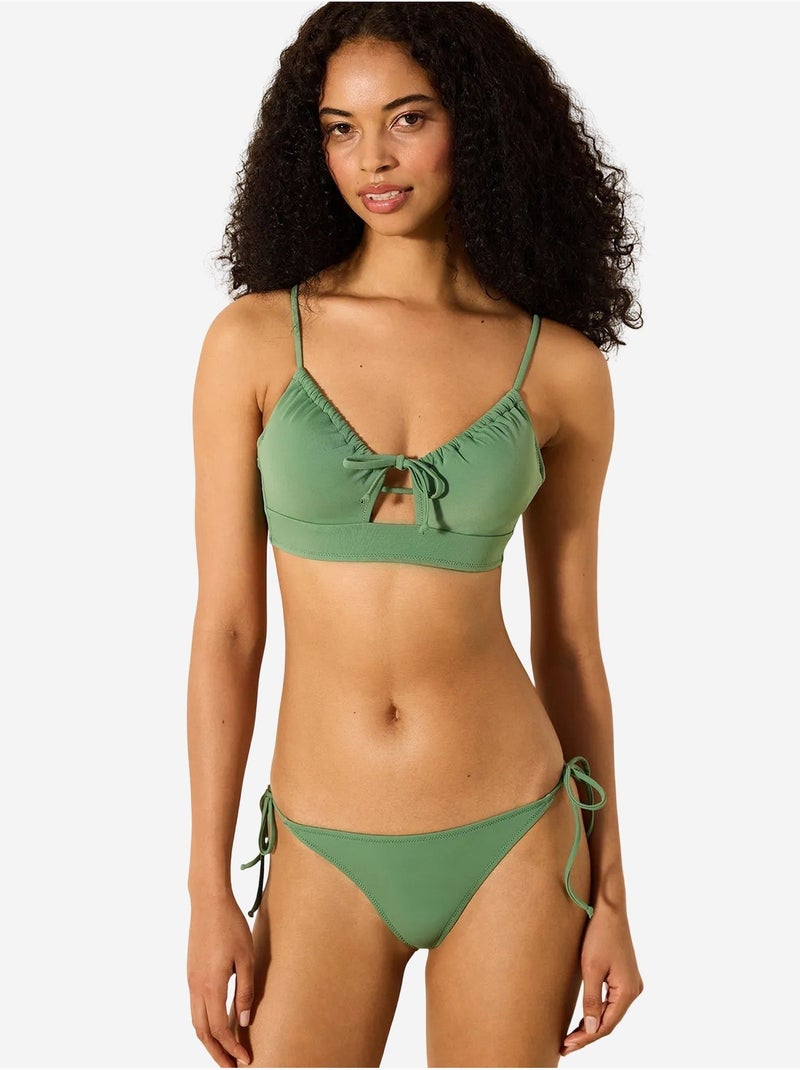 Cueca de biquíni feminina penti Verde - Kiabi