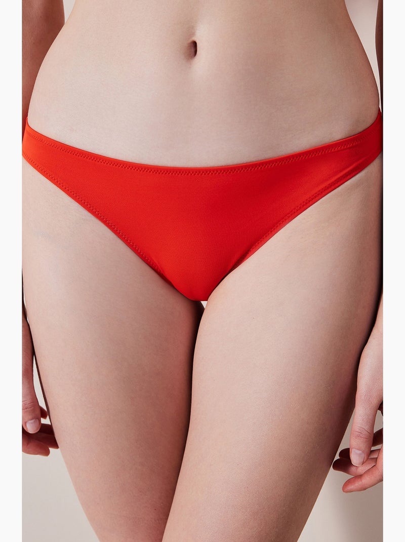 Cueca de biquíni feminina penti Vermelho - Kiabi