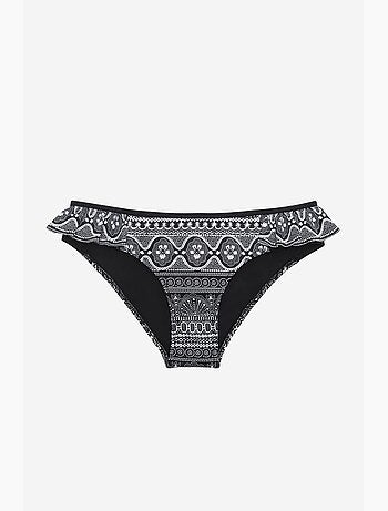 Cueca de biquíni monochrome lateral penti