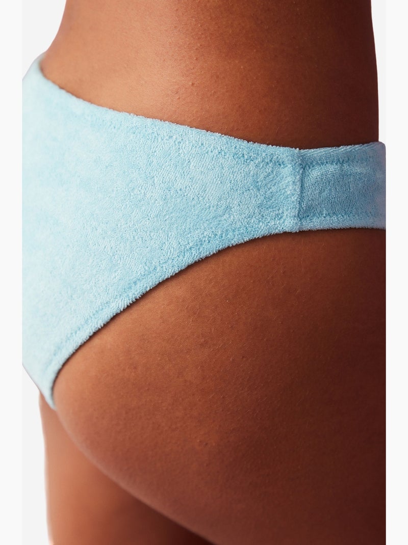 Cueca de biquíni relax slip em turco penti Azul-céu - Kiabi