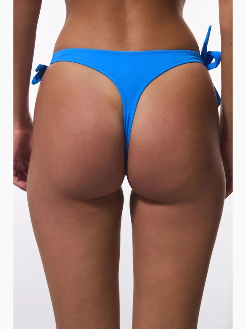 Cueca de biquíni string de cintura baixa penti Azul-cobalto - Kiabi