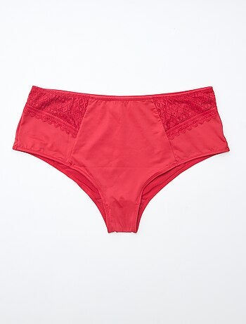 Cueca acetinada com renda