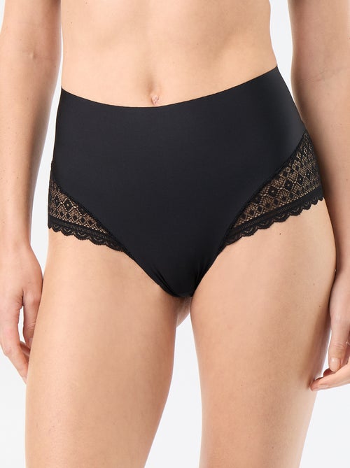 Cueca de cintura alta modeladora - Kiabi