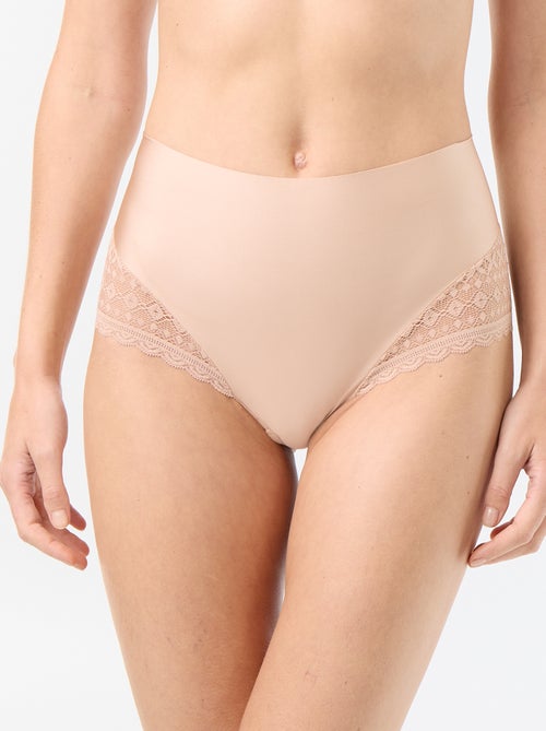Cueca de cintura alta modeladora - Kiabi